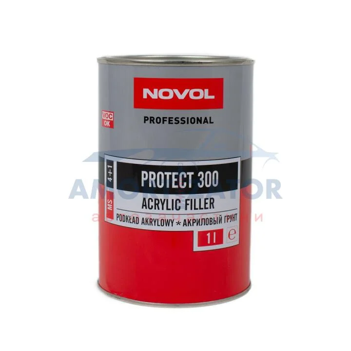 PROTECT 300 акриловий грунт 4+1 чорний 1,0л x6 NOVOL 37041 (фото 1)