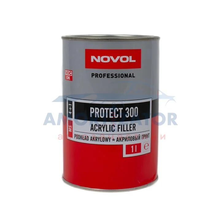 PROTECT 300 акриловий грунт 4+1 червоний 1,00л x6 NOVOL 37051 (фото 1)