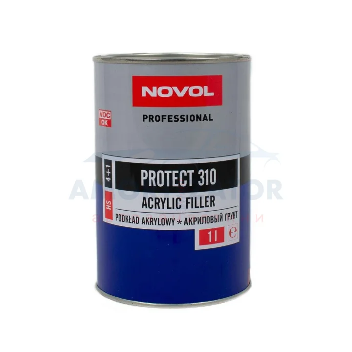 PROTECT 310 акриловий грунт 4+1 сірий 1,0л x6 NOVOL 37111 (фото 1)