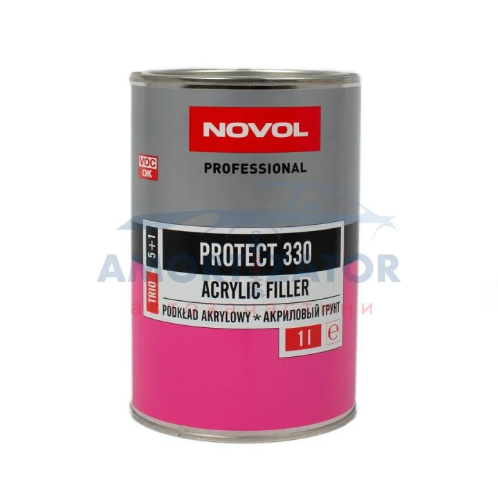 PROTECT 330 акриловий грунт 5+1 сірий 1,00л x6 NOVOL 37311 (фото 1)