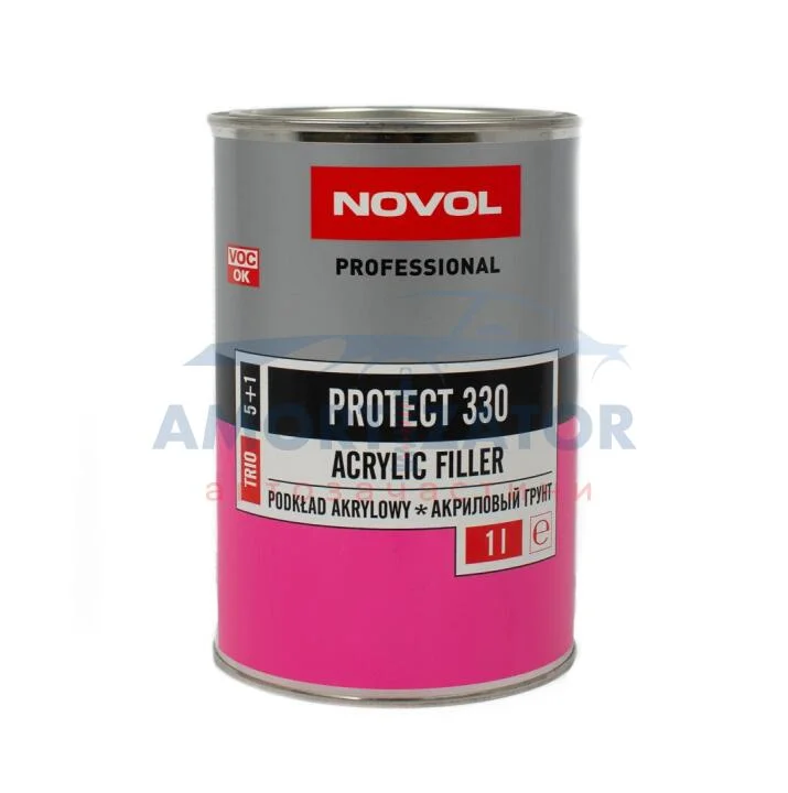 PROTECT 330 акриловий грунт 5+1 чорний 1,00л x6 NOVOL 37341 (фото 1)