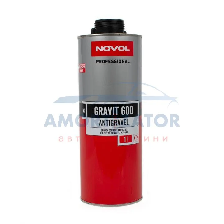 GRAVIT 600 Антикорозійне покриття MS - чорне 1,0л x12 NOVOL 37841 (фото 1)