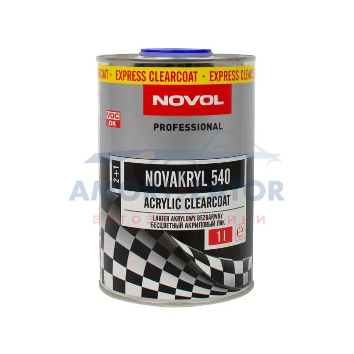 Безбарвний акриловий лак Novakryl 540 (2+1) 1,0л x6 NOVOL 38061 (фото 1)
