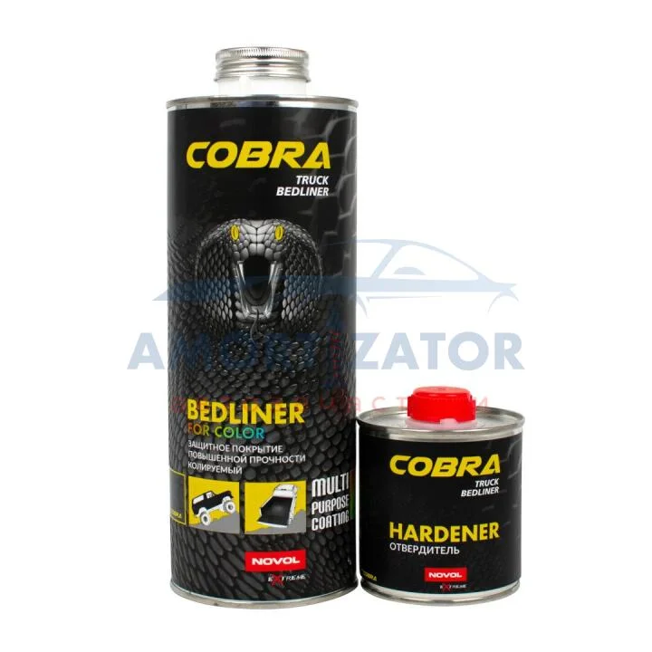 Захисне покриття COBRA BEDLINER FOR COLOR 600 ml (БЕЗ COBRA затверджувач 0,20л) NOVOL 90364 (фото 1)