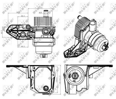 Радіатор масляний в зборі FORD TRANSIT 2.2/2.4 TDCi +06 NRF 31309