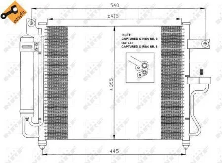 Конденсер кондиціонера NRF 35428