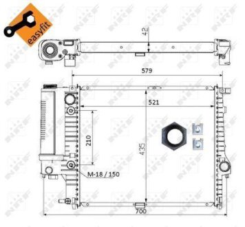 Радіатор охолоджування NRF 50564