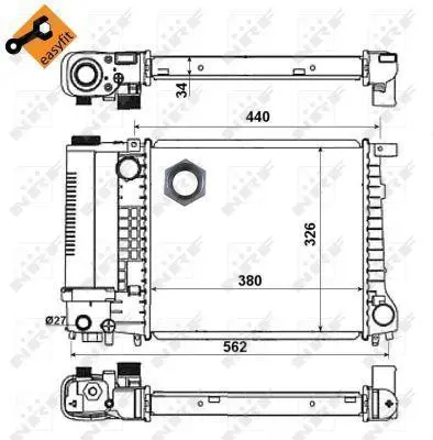 Радіатор охолоджування NRF 51351 (фото 1)