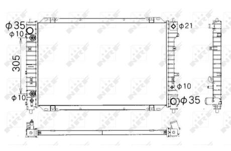 Радіатор охолодження двигуна NRF 53378