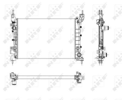 Радіатор охолодження FIAT Linea 1.3D 09- NRF 54504