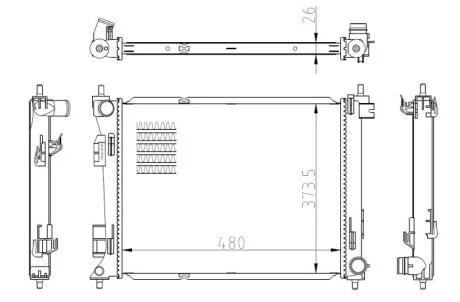 Радіатор охолодження NRF 550039