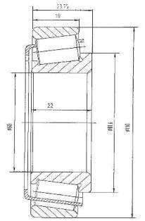 Підшипник 60X110X22 "NTN NTN SNR 30212A