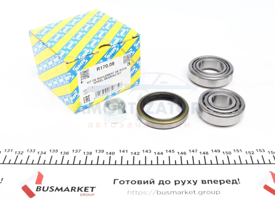 Підшипник маточини (комплект) SNR NTN SNR R170.08 (фото 1)