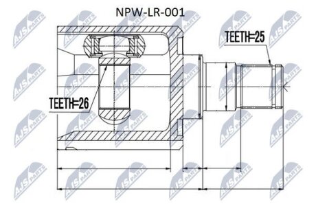 ШРКШ внутр. LAND ROVER FREELANDER I (L314) NTY NPW-LR-001