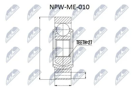 Комплект шарніру приводного валу внутр. NTY NPWME010