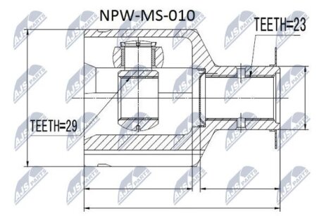 ШРКШ внутр. правий MITSUBISHI CARISMA NTY NPW-MS-010