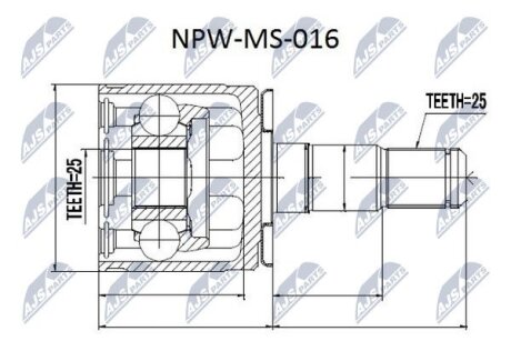 Шрус NTY NPWMS016