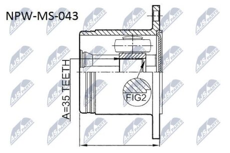 ШРКШ внутр. лівий MITSUBISHI PAJERO NTY NPW-MS-043