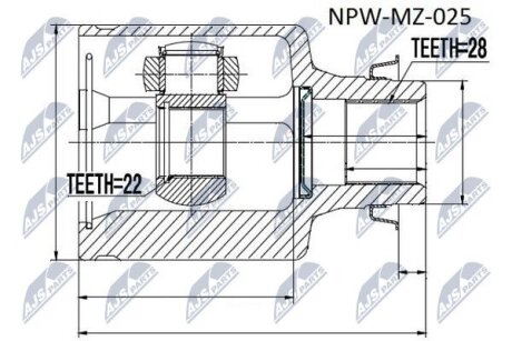ШРКШ внутр. правий MAZDA 3 NTY NPW-MZ-025