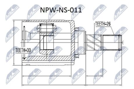 ШРКШ внутр. лівий NISSAN QASHQAI I NTY NPW-NS-011