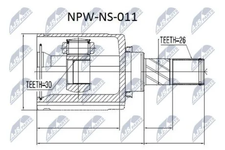 ШРКШ внутр. лівий NISSAN QASHQAI I NTY NPWNS011