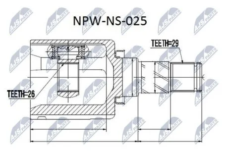 ШРУС NTY NPWNS025