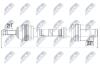 Піввісь права (на шплінт) Renault Clio II 1.1/1.2/16V/1.4/16V/1.5dCi/1.6/1.9D/dTi 98-, Kangoo 1.2/16V/1.4/1.5dCi/1.6 16V/1.9D/dTi 98- L:754/A:21/K:23/ABS:26 NTY NPW-RE-014 (фото 1)