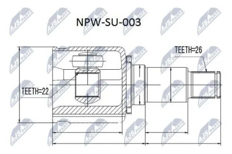 ШРКШ ВНУТРІШНІЙ ПРАВИЙ SUZUKI GRAND VITARA (вир-во) NTY NPWSU003