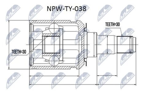 ШРКШ внутр. TOYOTA LAND CRUISER 100, LEXUS LX NTY NPW-TY-038
