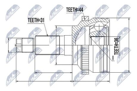 ШРКШ внутр. MAZDA 6, CX-7, CX-9 2.3/3.5/3.7 12.05- NTY NPZ-MZ-053