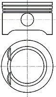 Поршень з кільцями OPEL 73,00 1,0 12V X10XE/Z10XE (вир-во Nural) NURAL 8710270700 (фото 1)