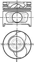 Поршень с кольцами і пальцем (розмір отв. 76,00 / STD) RENAULT Kangoo 1.5DCI (4 цл.) (K9K 792 / 794 / 796 / 704 / 722) дизель NURAL 87-123400-00