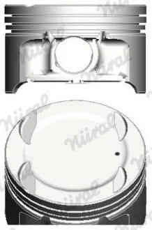 Поршень з кільцями FIAT 80.90 1.6 16V 182B6.000 00- (вир-во) NURAL 8712480600