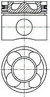 Поршень 70 (+0.4) OPEL ASTRA J, CORSA D, CORSA D/HATCHBACK, MERIVA B 1.3D 06.09-10.15 NURAL 8743570610