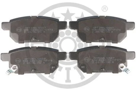 Гальмівні колодки дискові OPTIMAL BP12587