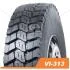 Шина 11,00R20 152/149К (18PR) VI-313 (Ovation) з камерою та обідною стрічкою OVATION 110020VI313 (фото 1)
