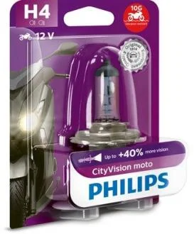 H4 CityVision Moto 12V 60/55W P43t-38 PHILIPS 12342CTVBW