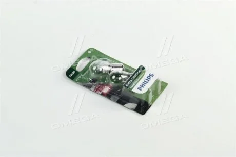 Лампа розжарювання P21/5W12V 21/5W BAY15d LongerLife EcoVision (2шт) (вир-во Philips) PHILIPS 12499LLECOB2