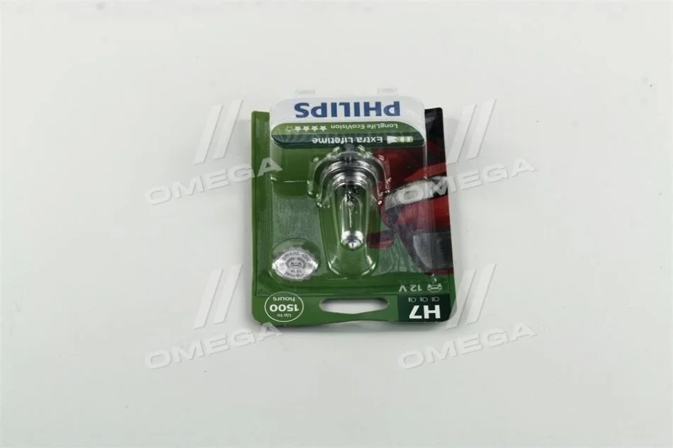 H7 LongLife Ecovision 12V 55W PX26d Blst. 1 pc. PHILIPS 12972LLECOB1 (фото 1)