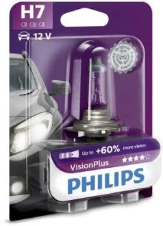 Лампа розжарювання H7visionplus12v 55w Px26d(вир-во Philips) PHILIPS 12972VPB1