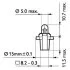 Автолампа Philips 24V 1,2W BAX8,3S/1,35 GREY PHILIPS 13597 CP (фото 3)