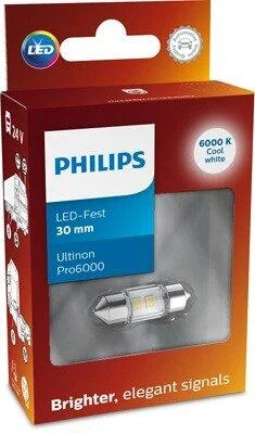Festoon 30mm LED Ultinon Pro6000 24V PHILIPS 24844CU60X1 (фото 1)