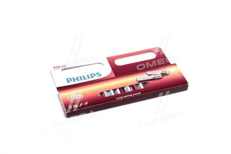 Батарейка LR03 / AAA Power Alkaline (упаковка 12шт) (вир-во Philips) PHILIPS LR03P12W/10