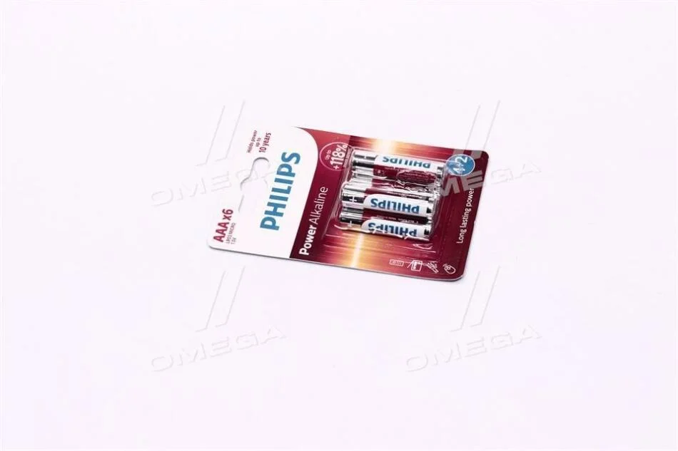 Батарейка LR03 / AAA Power Alkaline Blister 6шт (вир-во Philips) PHILIPS LR03P6BP/10 (фото 1)