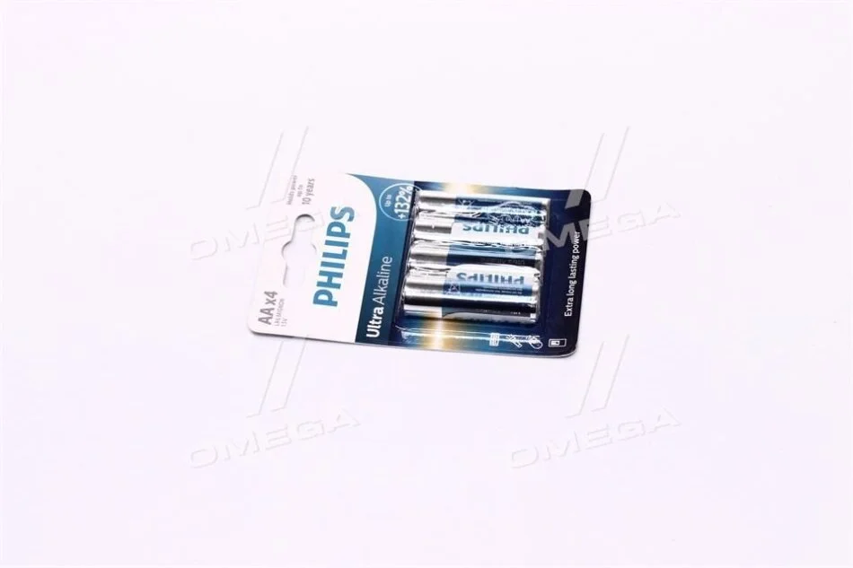 Батарейки циліндричні, лужні PHILIPS LR6E4B/10 (фото 1)