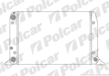 Радіатор охолодження Audi 80 1.6 87- POLCAR 130708-1 (фото 1)