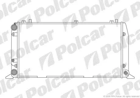 Радіатор Audi 80/90 86-91, Cabriolet 2.0 91- POLCAR 1307084