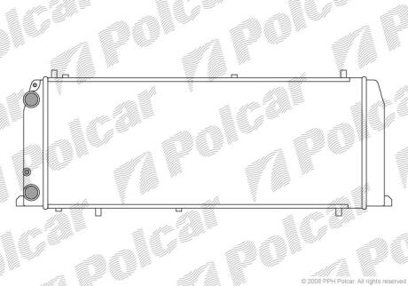 Радітор Audi 100 1.8 84- POLCAR 131508A4