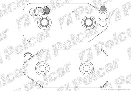 Радіатор масла VW BORA, GOLF IV,POLO CLASSIC 1.0-2.8 11.95-12.10 POLCAR 1323L8-4
