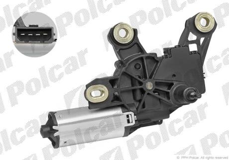 Двигун склоочисника задн. Audi A4/VW Passat B5 96- POLCAR 1323SWT1